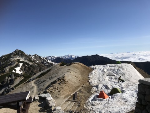 燕山荘テント場